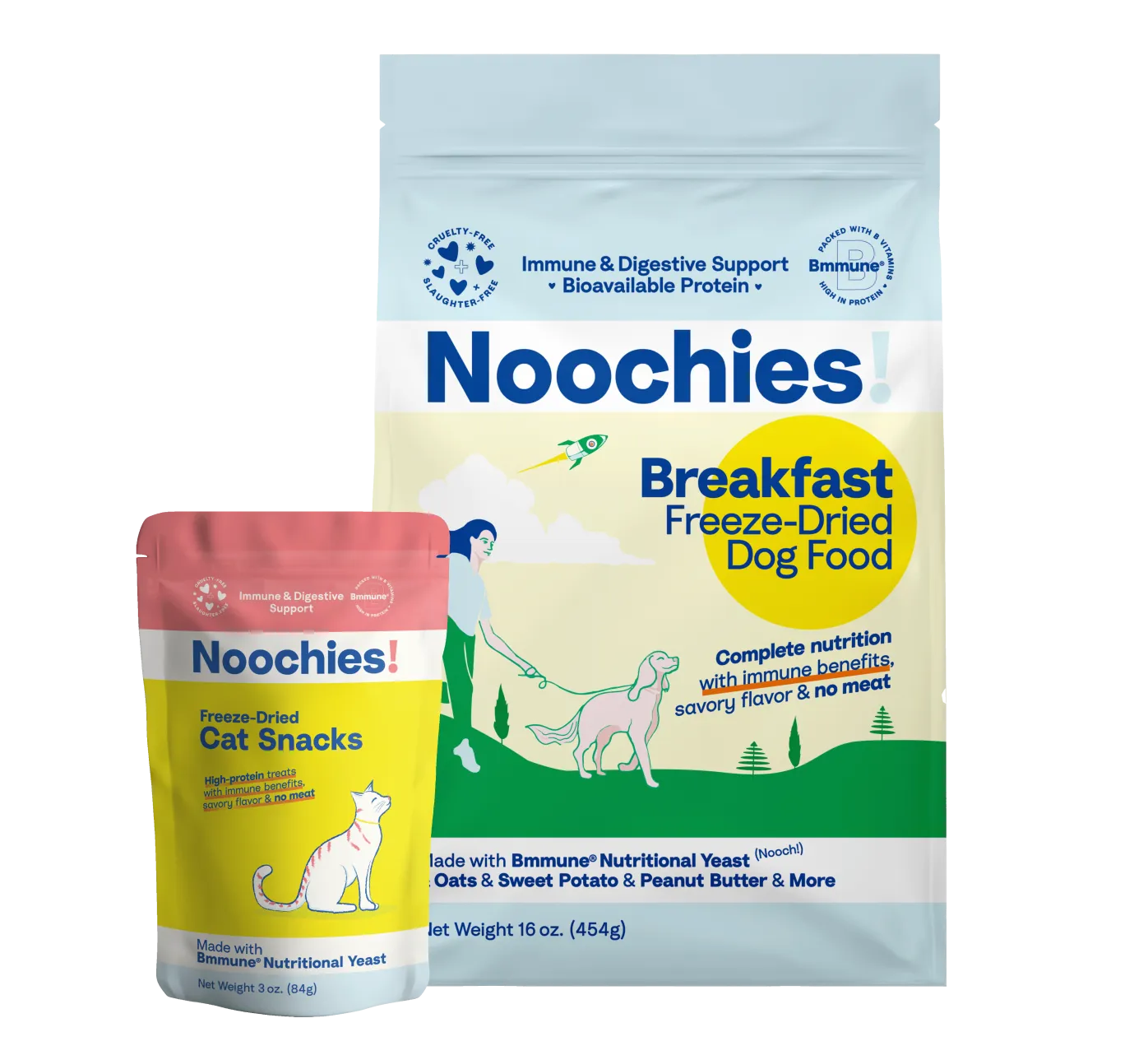 Packaging for Noochies! pet snacks and food